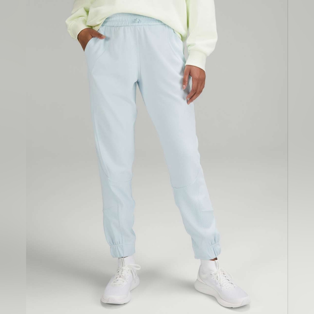 Lululemon Brushed Softstreme Ribbed High-Rise Jogger Powder Blue Women's 2 XS